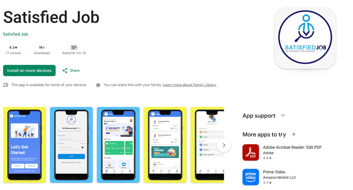 Satisfied Jobs(Job Search and Post)